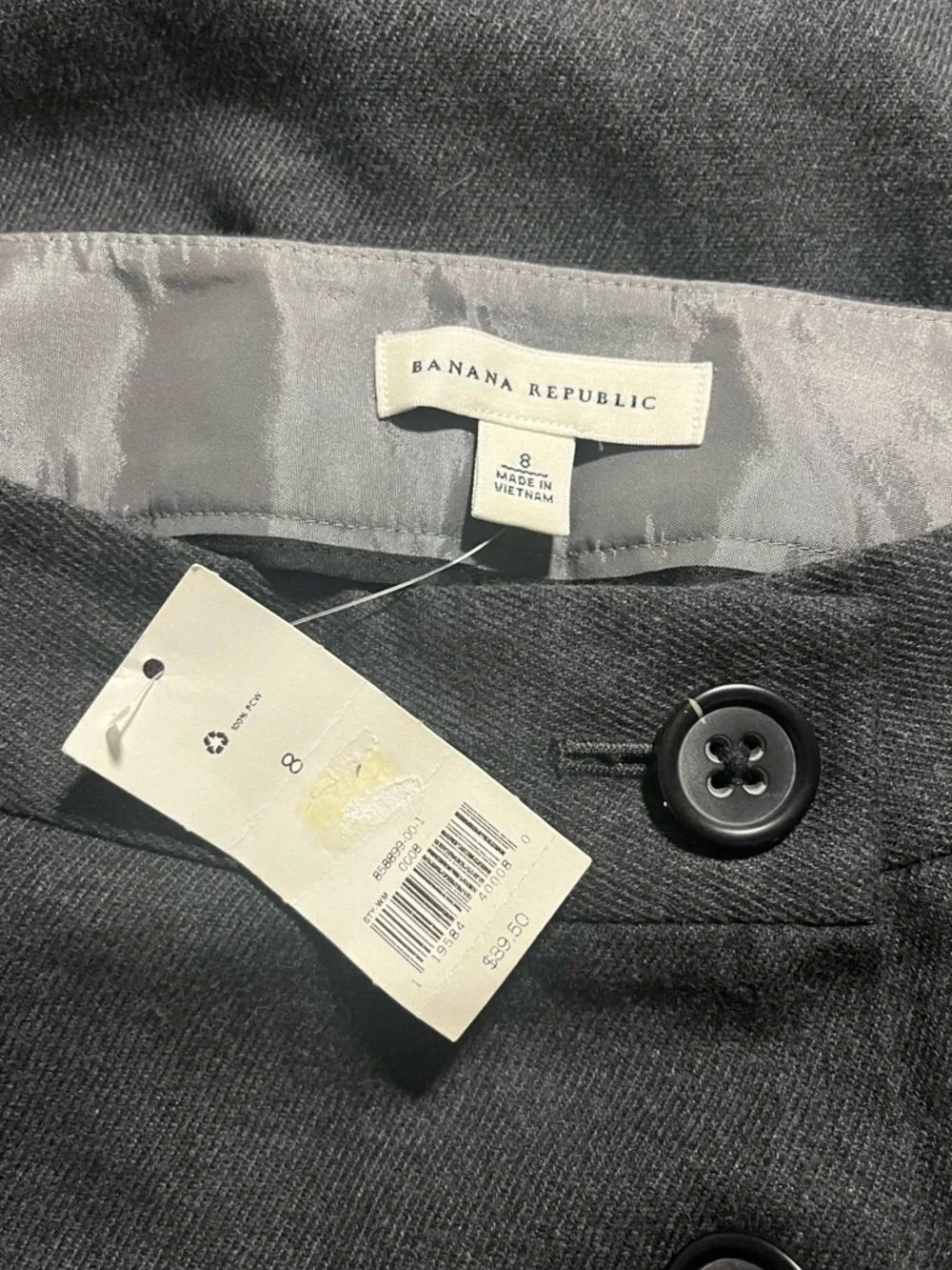 Banana Republic Black Button-Front A-Line Skirt - Picture 3 of 6